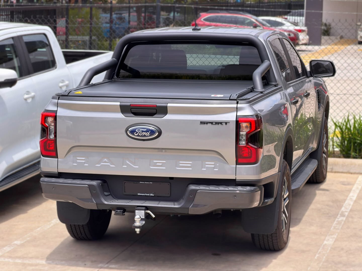 Electric roller cover fitted on Ford Ranger Sport — rear view